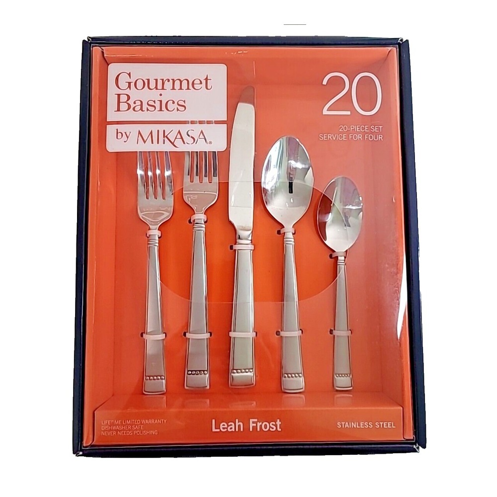 Gourmet Basics by Mikasa‎ Flatware Leah Frost Stainless Steel 5173350/ 09751